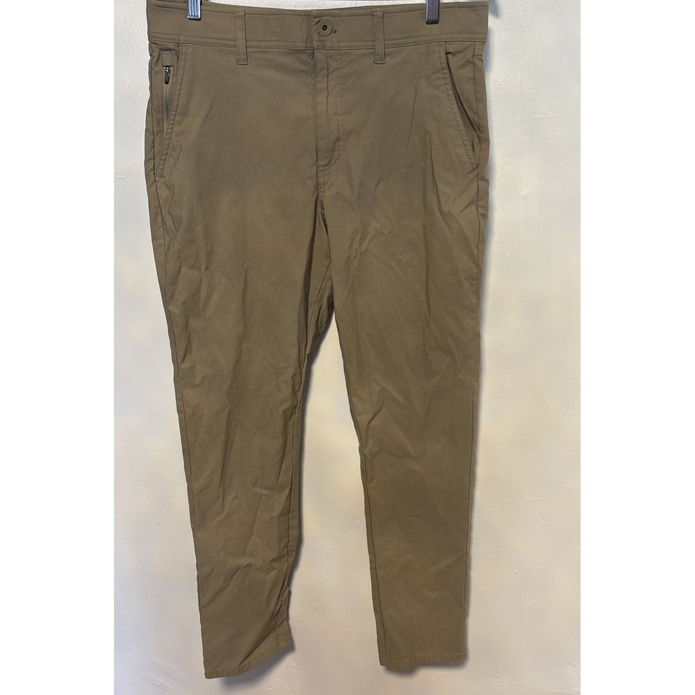 Weatherproof Vintage Men's Tech Pant Straight Fit Water Resistant Tan Size 34/32